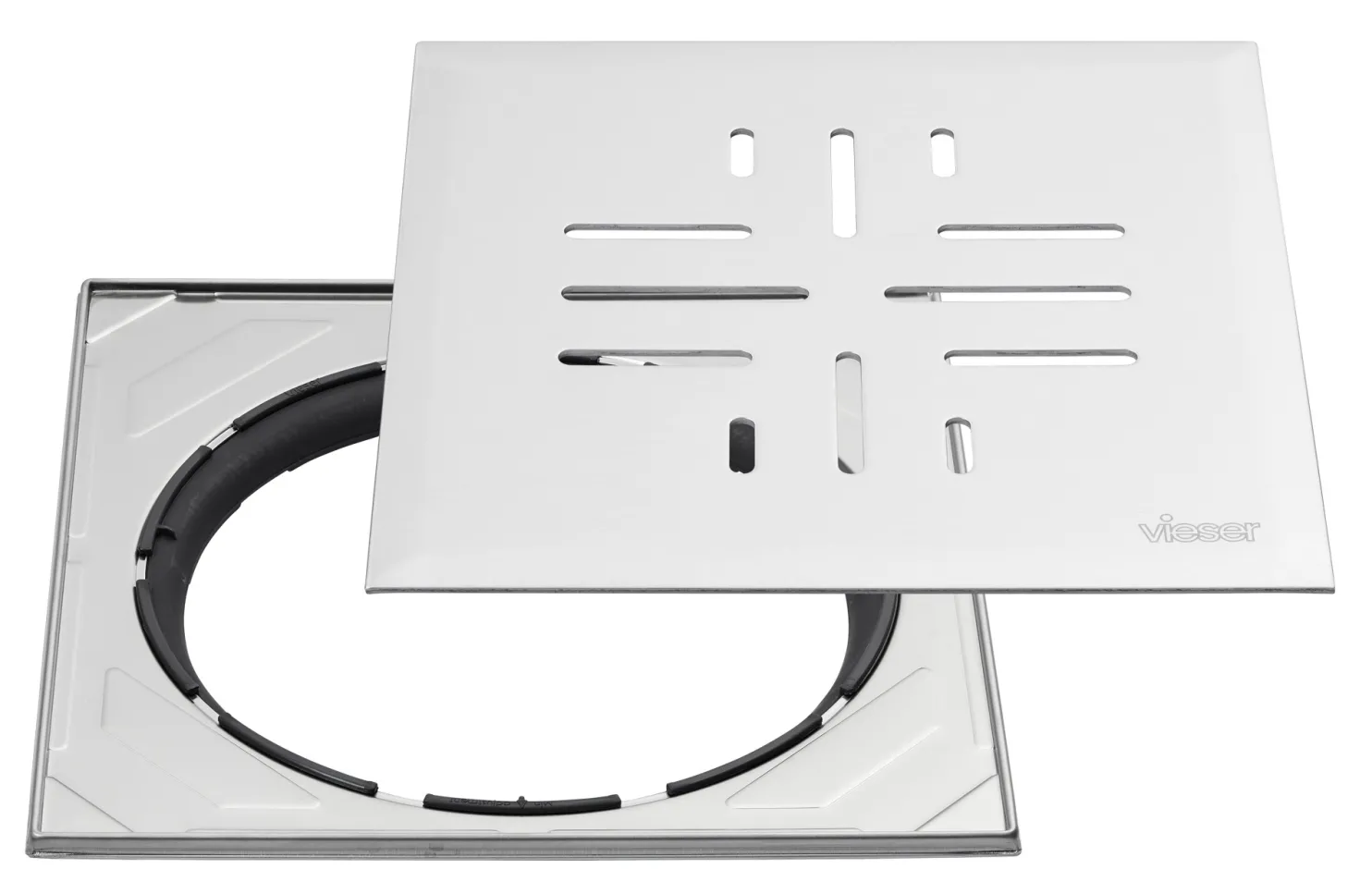 Neliökansi RST Vieser Classic+ säädettävällä teräskehyksellä 197x197 mm