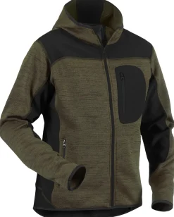 Neulottu softshelltakki Blåkläder 4930 army green/musta