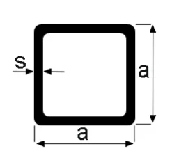 Ohutseinäputki teräs nelikulmainen 15x15x1,50 mm kylmävalssattu pituus 6 m