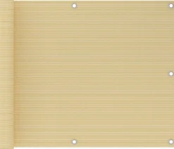 Parvekkeen suoja beige 75x400 cm hdpe