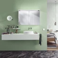Peilikaappi LED-valaisimella Bathlife Glänsa, valkoinen, eri kokoja
