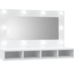 Peilikaappi LED-valoilla, 90x31,5x62 cm, eri värejä (15395)