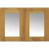 Peilikaappi 60x10x40 cm täysi tiikki (38242)