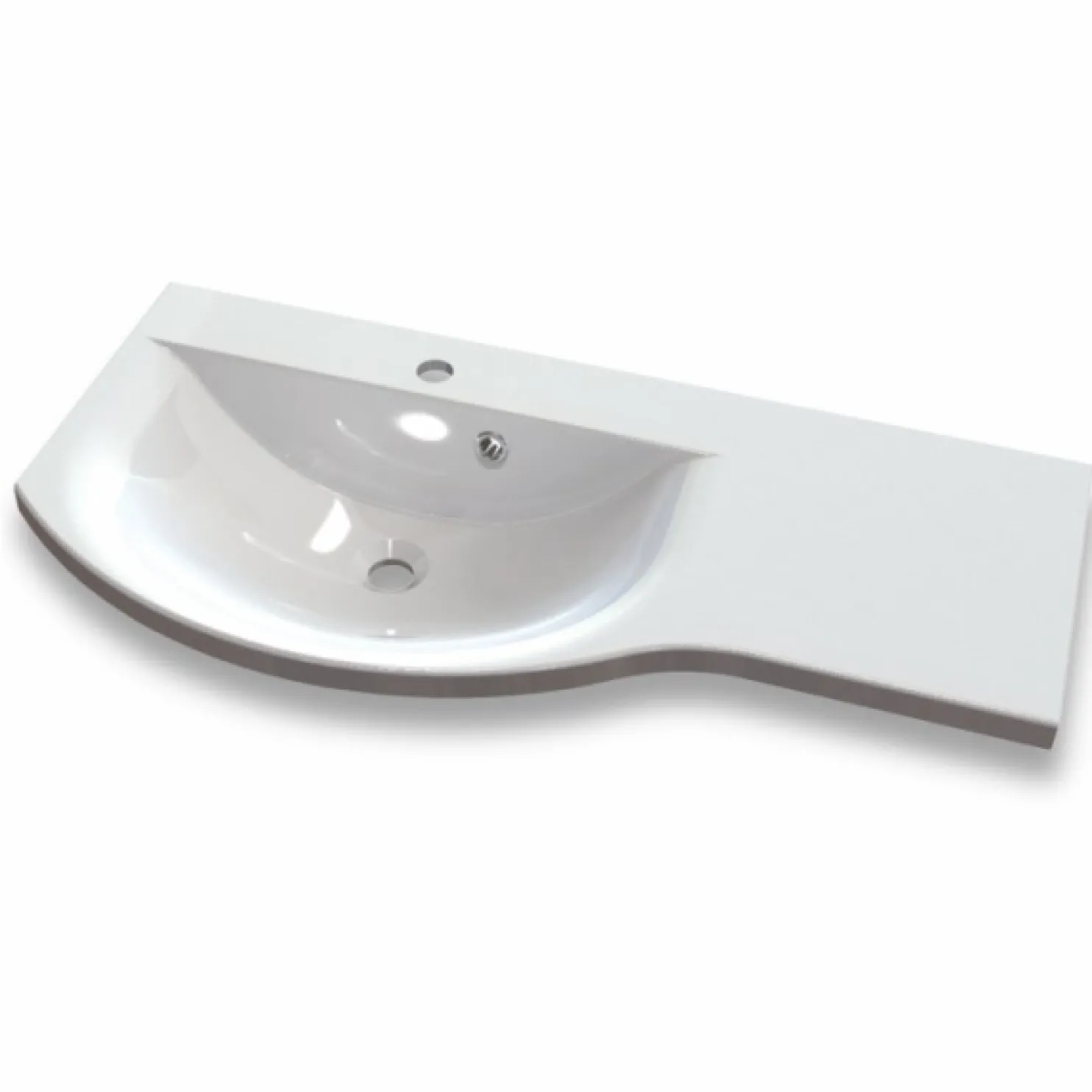 Pesuallas Grip Dali 90 900x435mm valumarmori vasen valkoinen