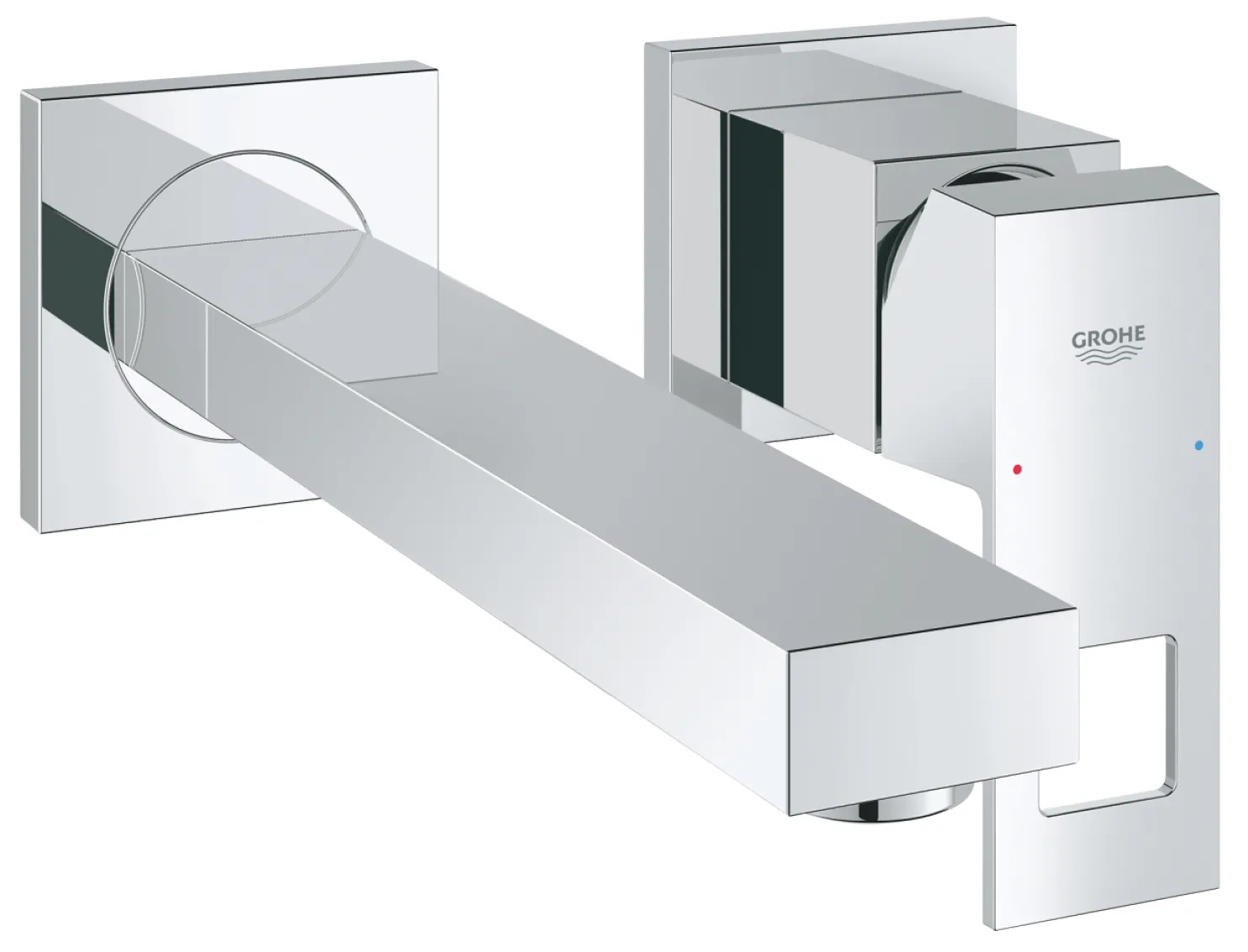 Pesuallashana Grohe Eurocube 23447000, piiloasennus, kaksireikäinen, M, kromi