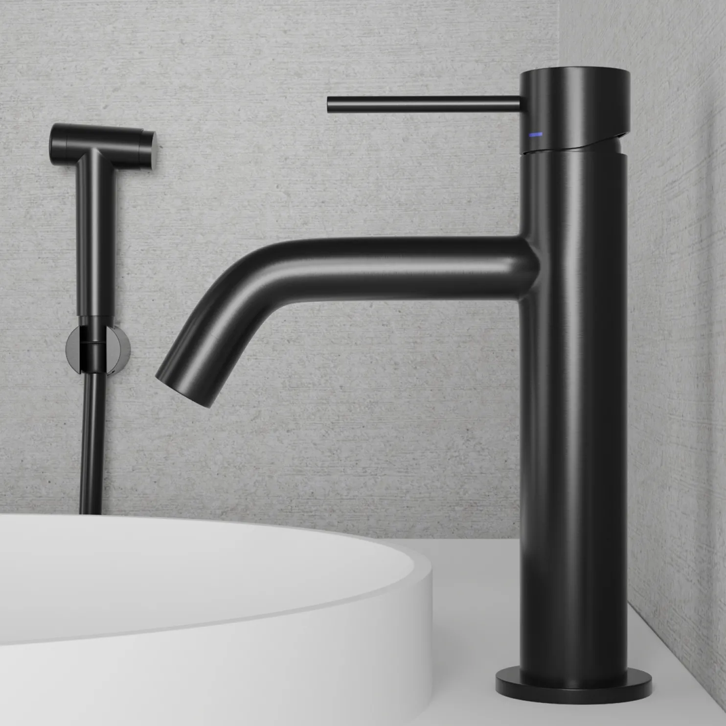 Pesuallashana Scandtap Steel Voyage Medium B Shadow, bideesuihkulla, musta
