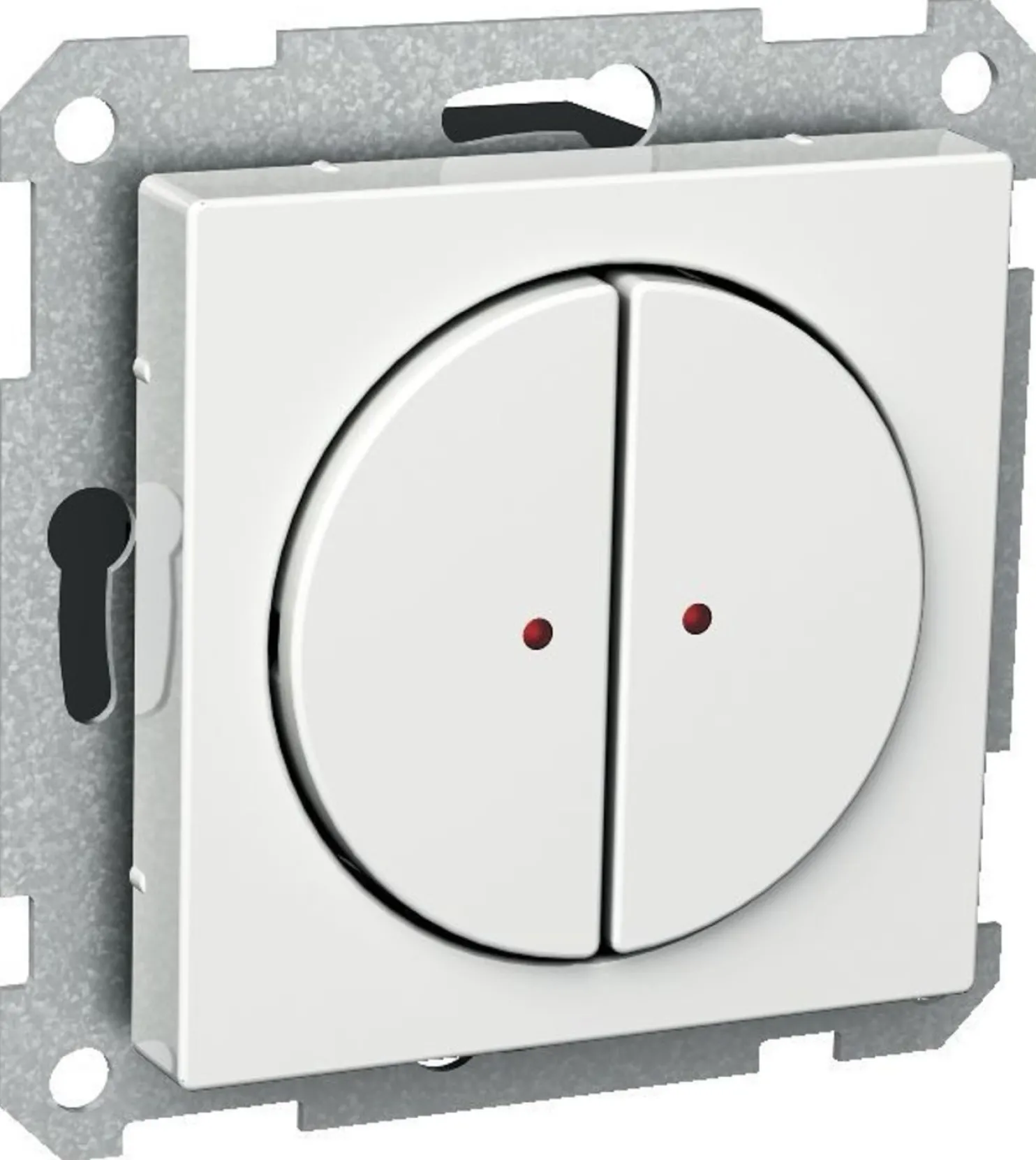 Pienjännitepainike Exxact, 2-osainen, 12-30V DC, 12-24V AC, LED, valkoinen