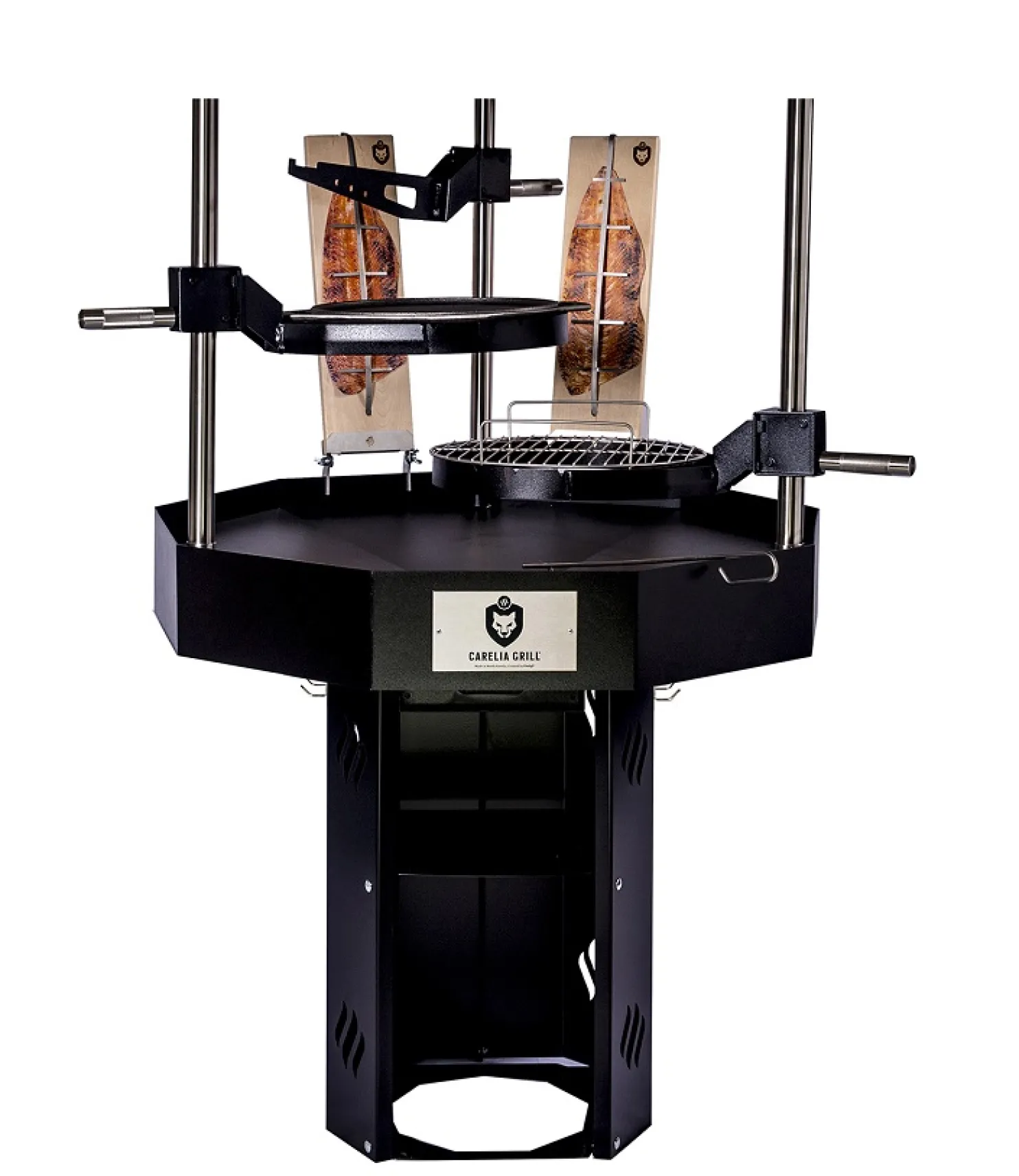 Pihagrilli Carelia Grill® 9K-100 Premium korkea ilman huuvaa musta