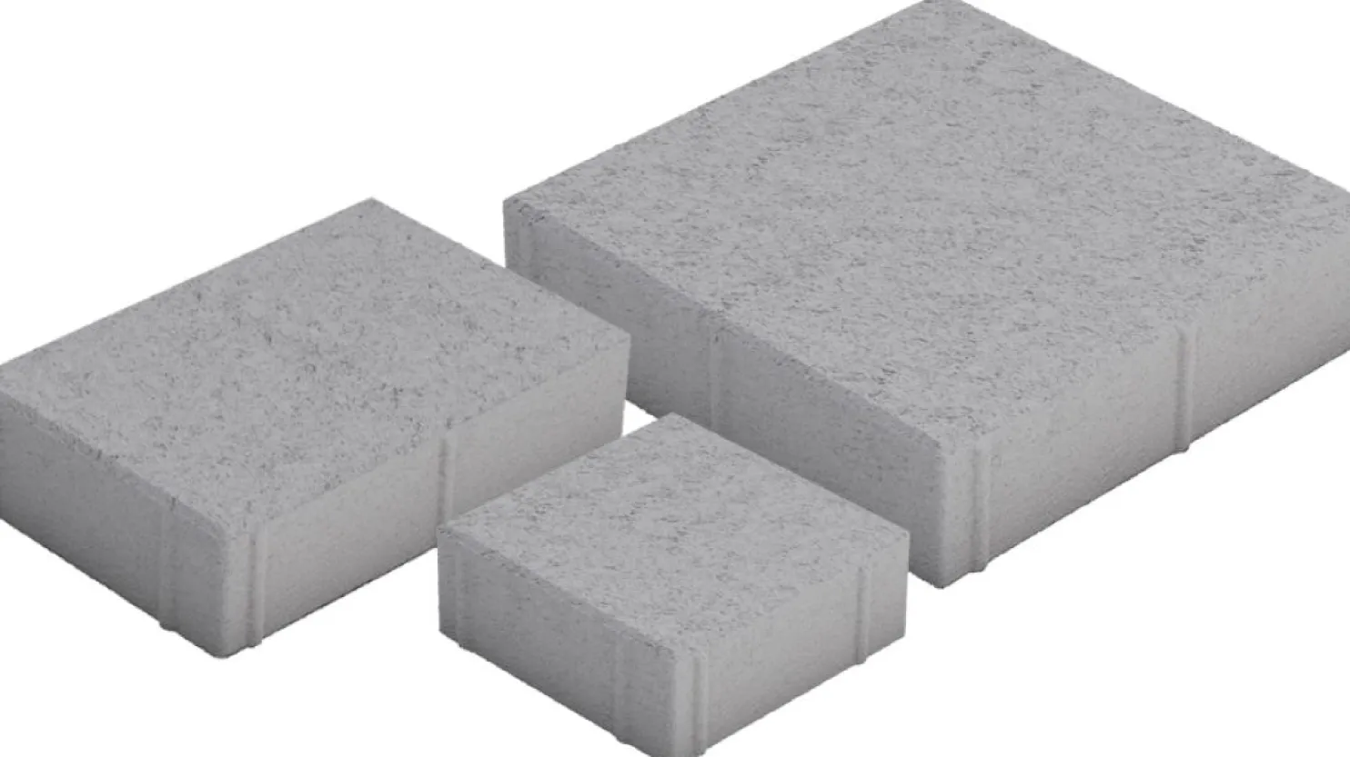 Pihakivisarja HB-Betoni Roomalaiset pienet kivet 80mm, eri kokoja, harmaa