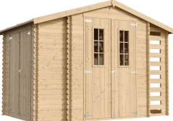 Pihavaja polttopuukatoksella Timbela M389C, 5.41m², eri vaihtoehtoja
