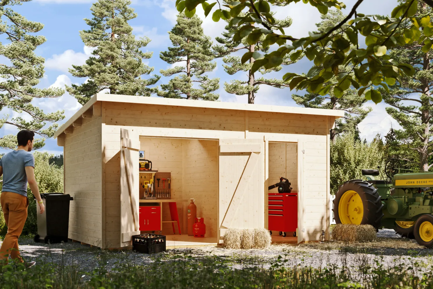 Pihavarasto Skan Holz Flex 13,5 m²