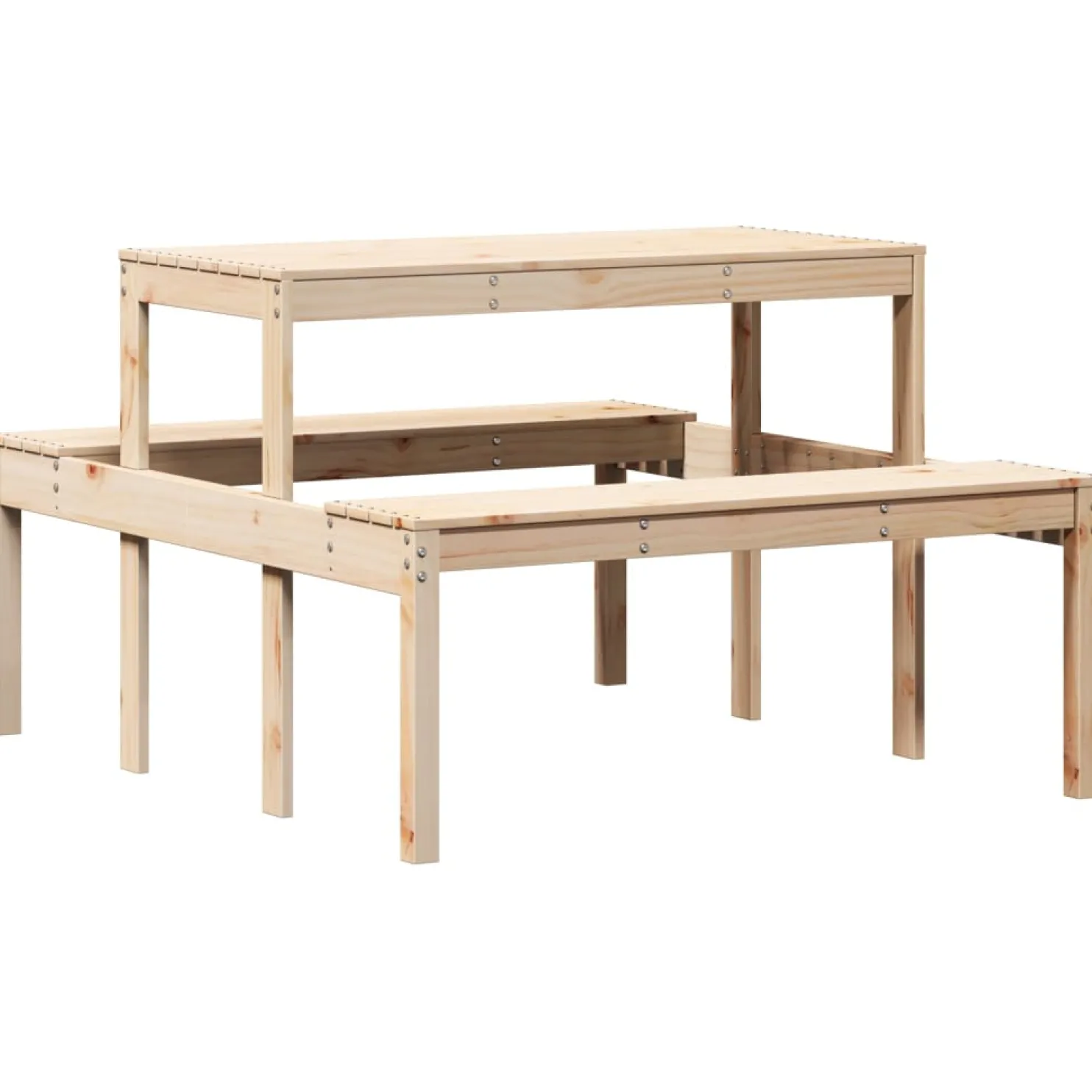 Piknikpöytä, täyspuu, eri materiaaleja ja kokoja (33984)