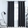 Pimennysverhot metallirenkailla 2 kpl antrasiitti 140x245 cm