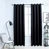 Pimennysverhot metallirenkailla 2 kpl musta 140x225 cm
