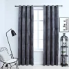 Pimennysverhot renkailla 2 kplcm sametti antrasiitti 140x225