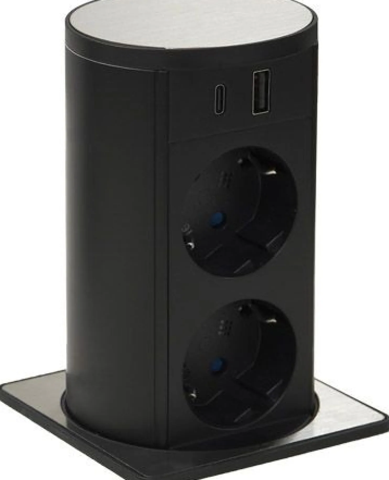 Pistorasia Limente Lift neliö USB, tasoon upotettava, IP54