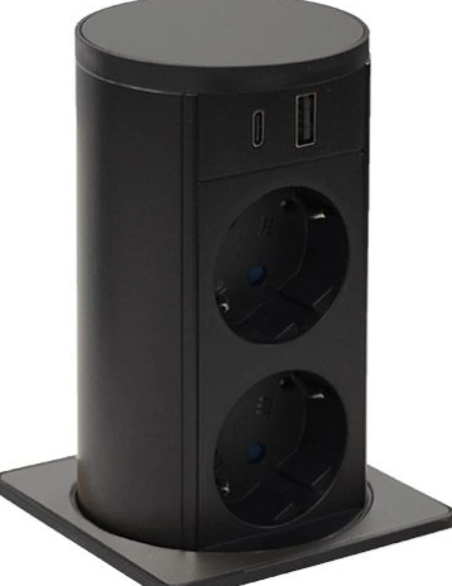 Pistorasia Limente Lift neliö USB, tasoon upotettava, IP54