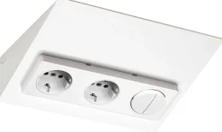 Pistorasia Limente Luxa-32 30W 24V LED-virtalähde kaksoiskytkin valkoinen