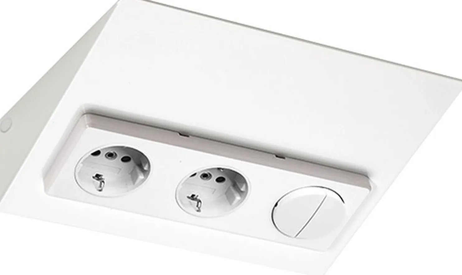Pistorasia Limente Luxa-32 30W 24V LED-virtalähde kaksoiskytkin valkoinen