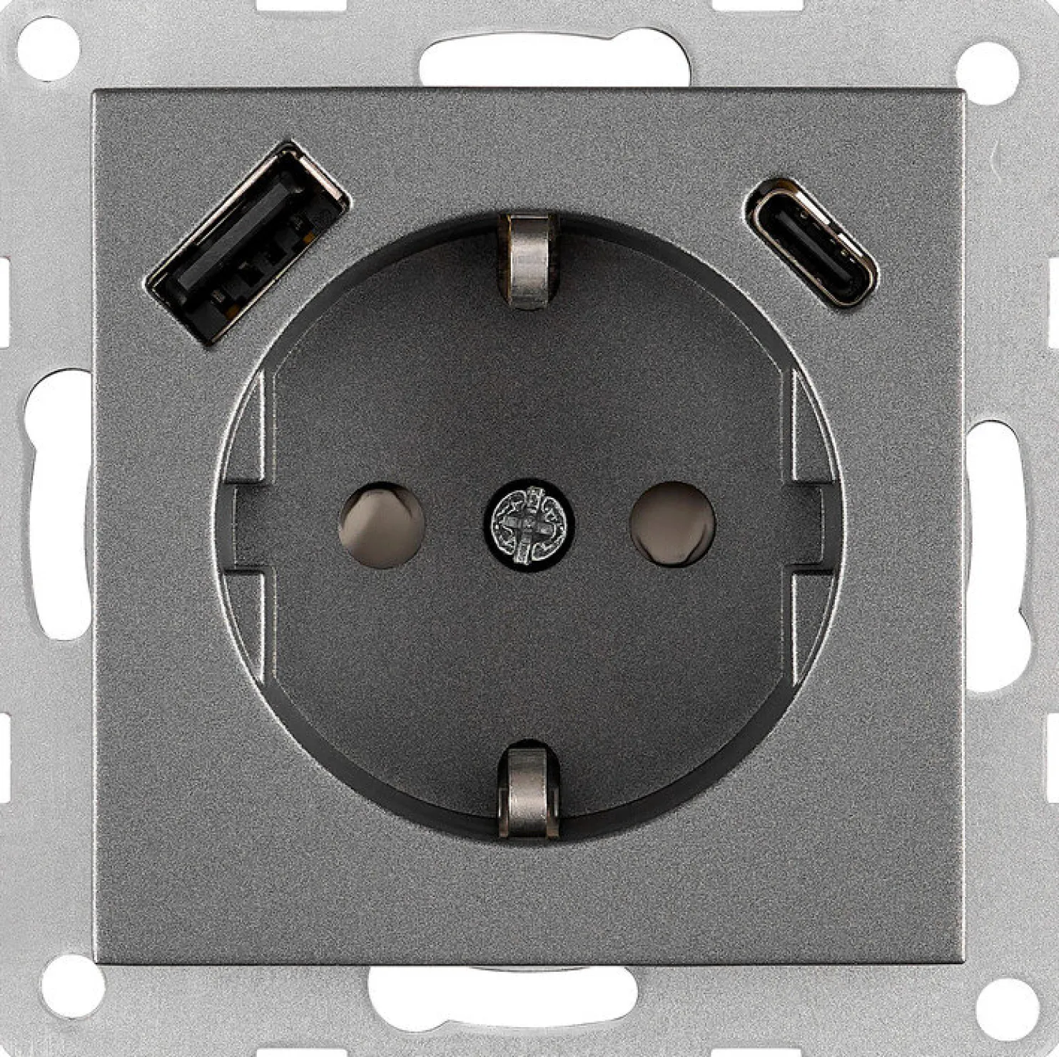 Pistorasia 1-osainen Tamcontrol Visio S 1x USB-C ja 1x USB-A - eri värejä