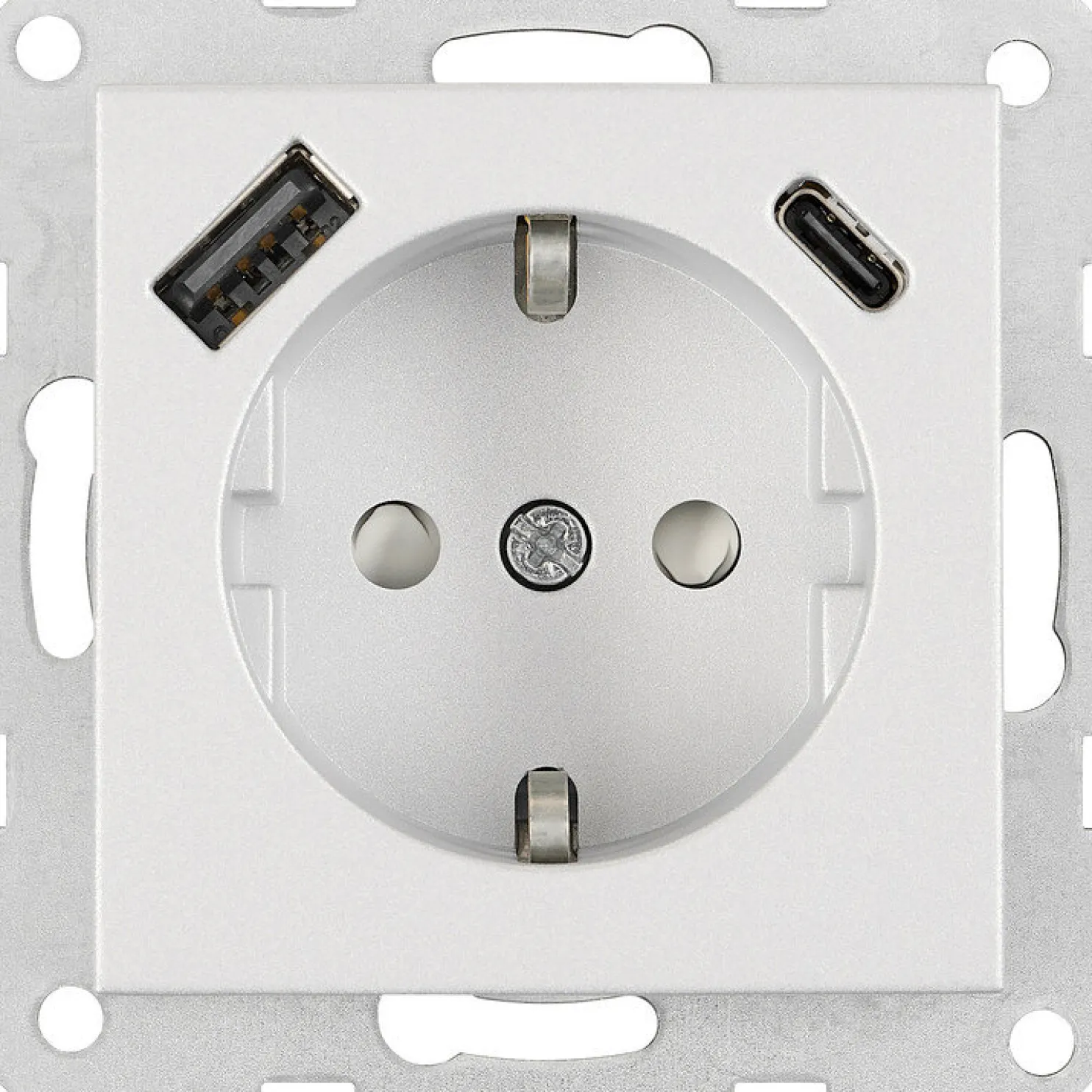 Pistorasia 1-osainen Tamcontrol Visio S 1x USB-C ja 1x USB-A - eri värejä