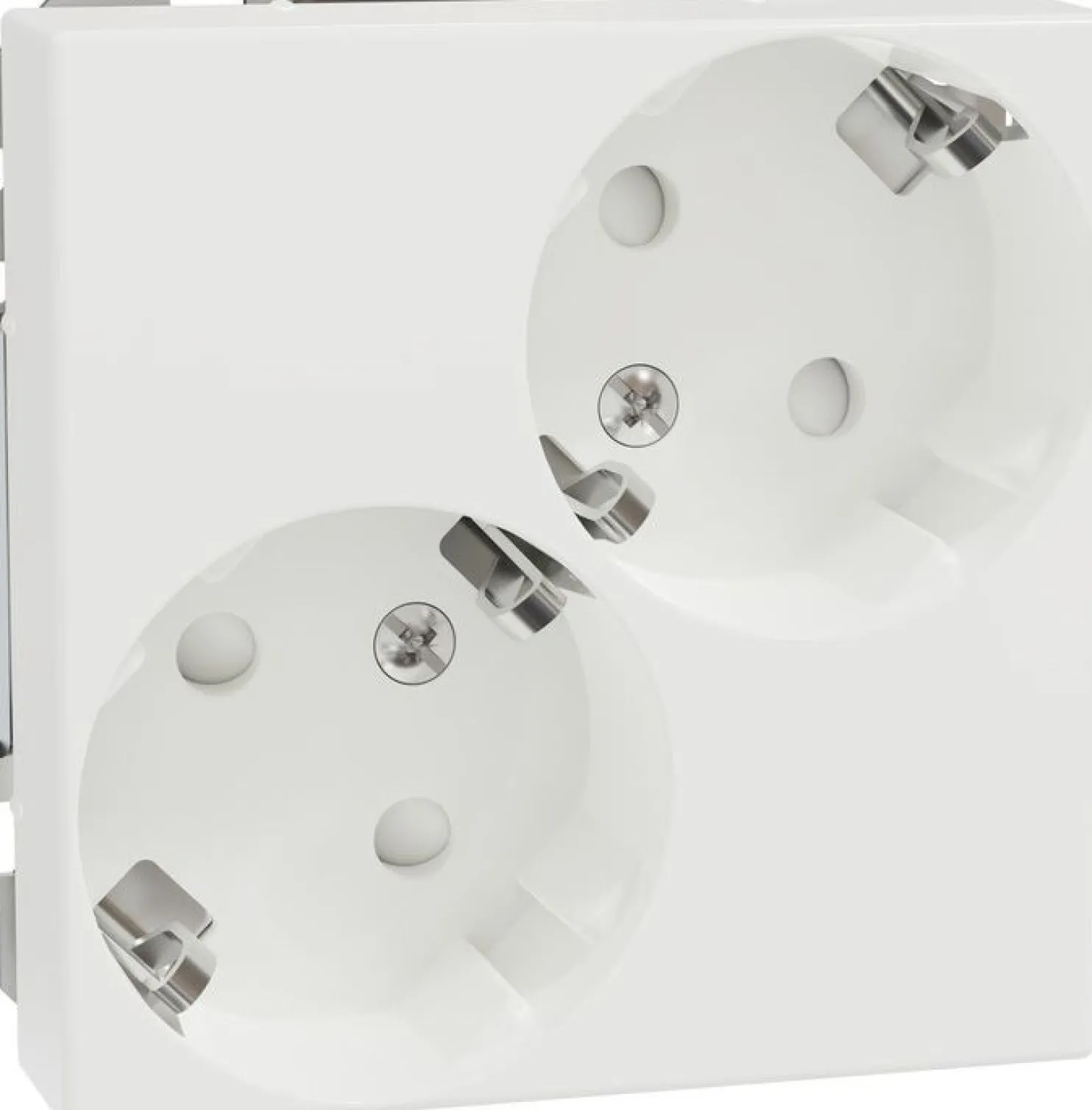 Pistorasia Schneider Electric Exxact, 2S/16A/IP21 1X UKJ, vino, valkoinen, 50 kpl pakkaus