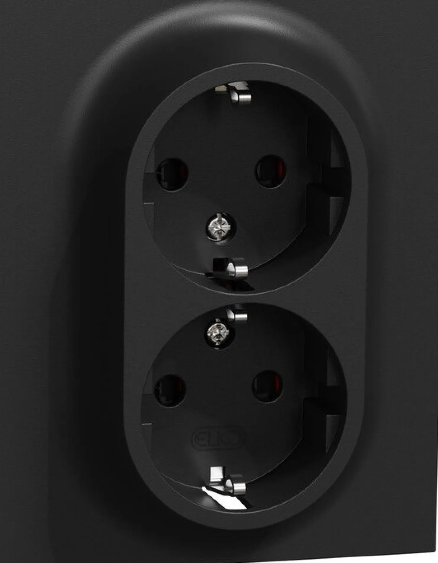 Pistorasia Schneider Electric ELKO One, 2-osainen, 16A, IP21, UPJ, uppoasennus, peitelevyllä, jousiliitos