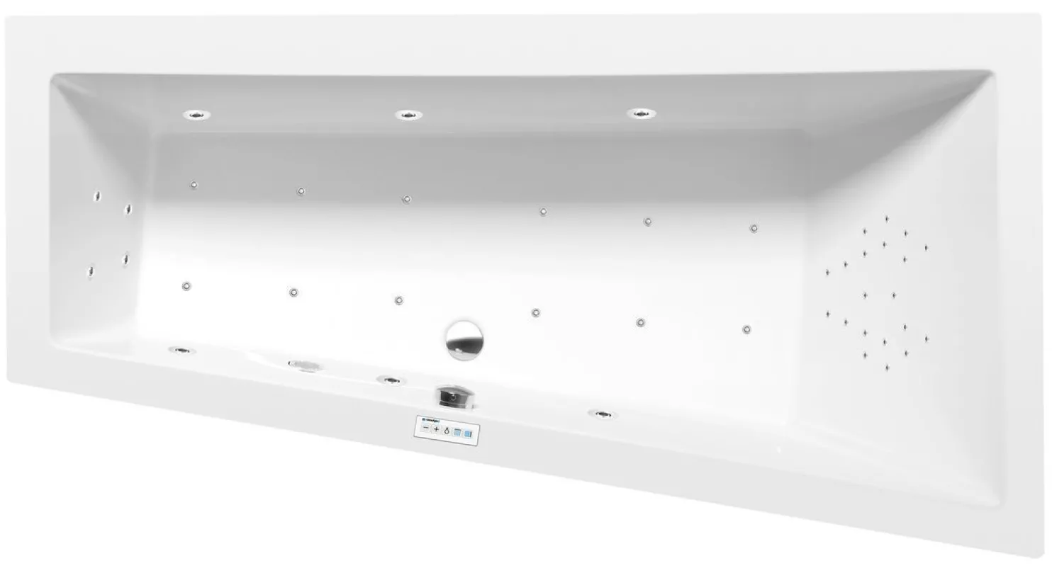 Poreamme Interia Andra Highline Hydro-Air, 1800x900x450mm, oikea, 277l, valkoinen