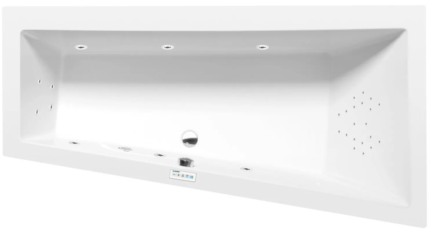 Poreamme Interia Andra Highline Hydro, 1800x900x450mm, oikea, 277l, valkoinen