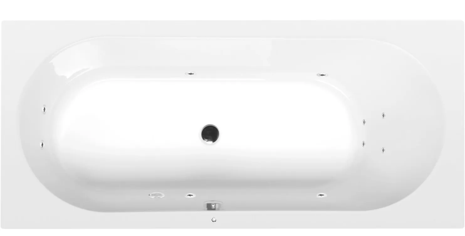 Poreamme Interia Astra Active Hydro, 1650x750x480mm, 225l, kulmikas, valkoinen