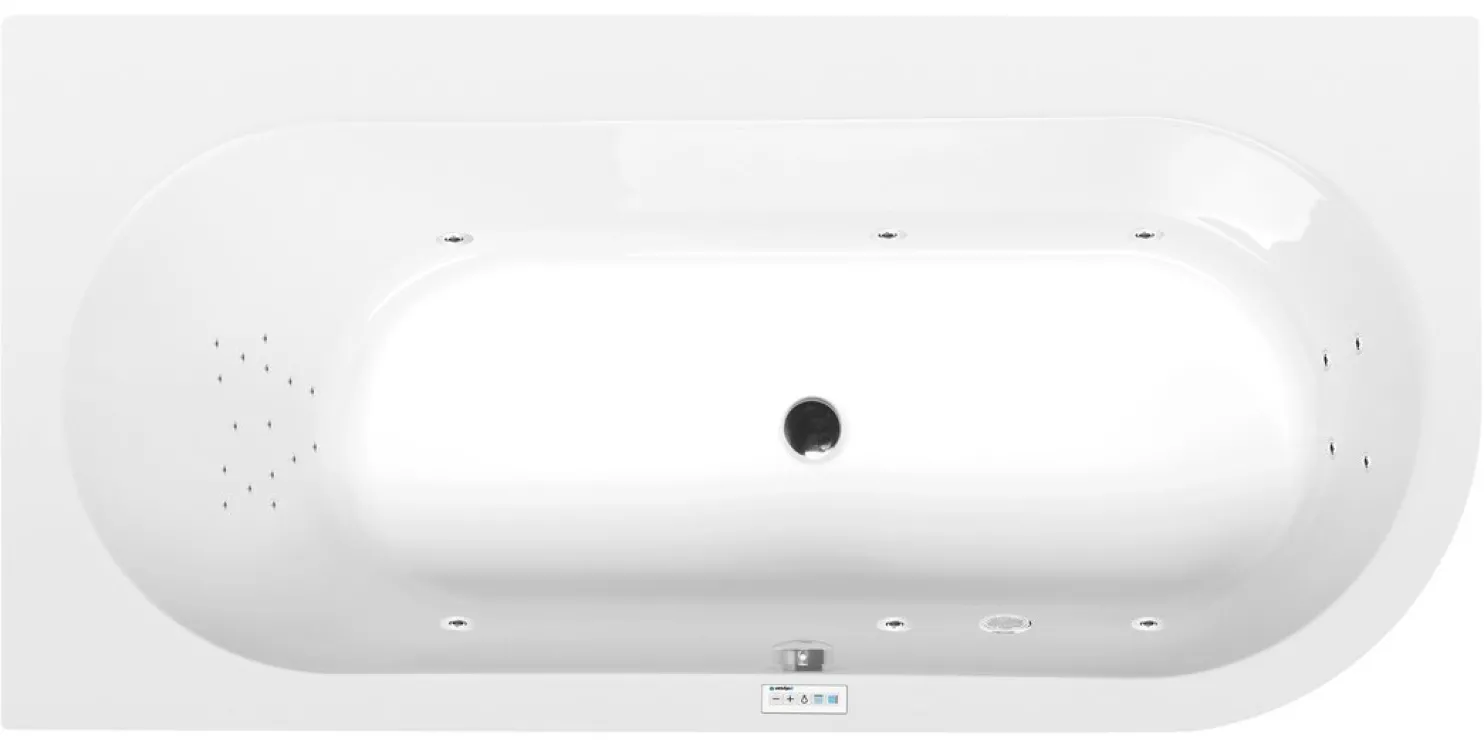 Poreamme Interia Astra Highline Hydro, 1650x800x480mm, vasen, 255l, valkoinen