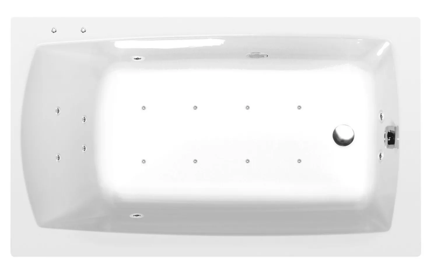 Poreamme Interia Lily Active Hydro-Air, 1200x700x390mm, 150l, valkoinen