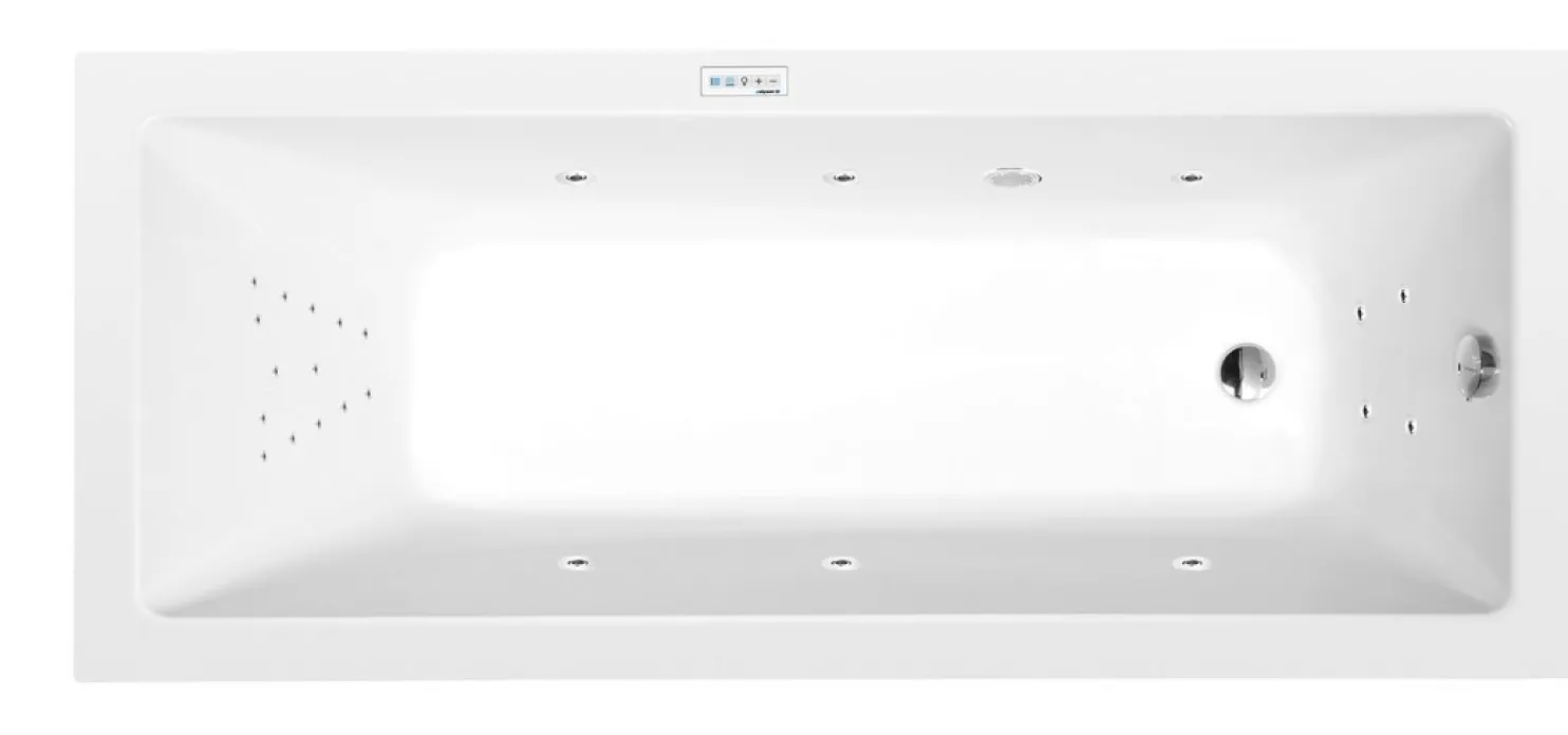 Poreamme Interia Noemi Highline Hydro, 1600x700x390mm, 183l, valkoinen