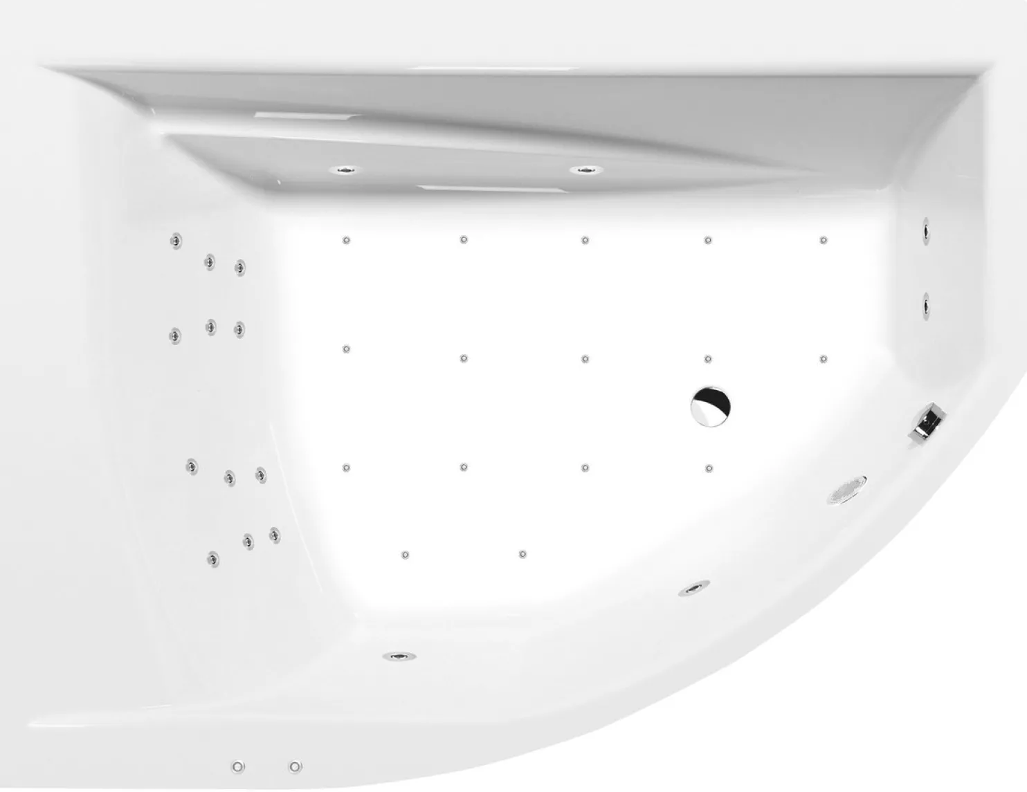 Poreamme Interia Tandem Attraction Hydro-Air, 1700x1300x500mm, vasen, 395l, valkoinen