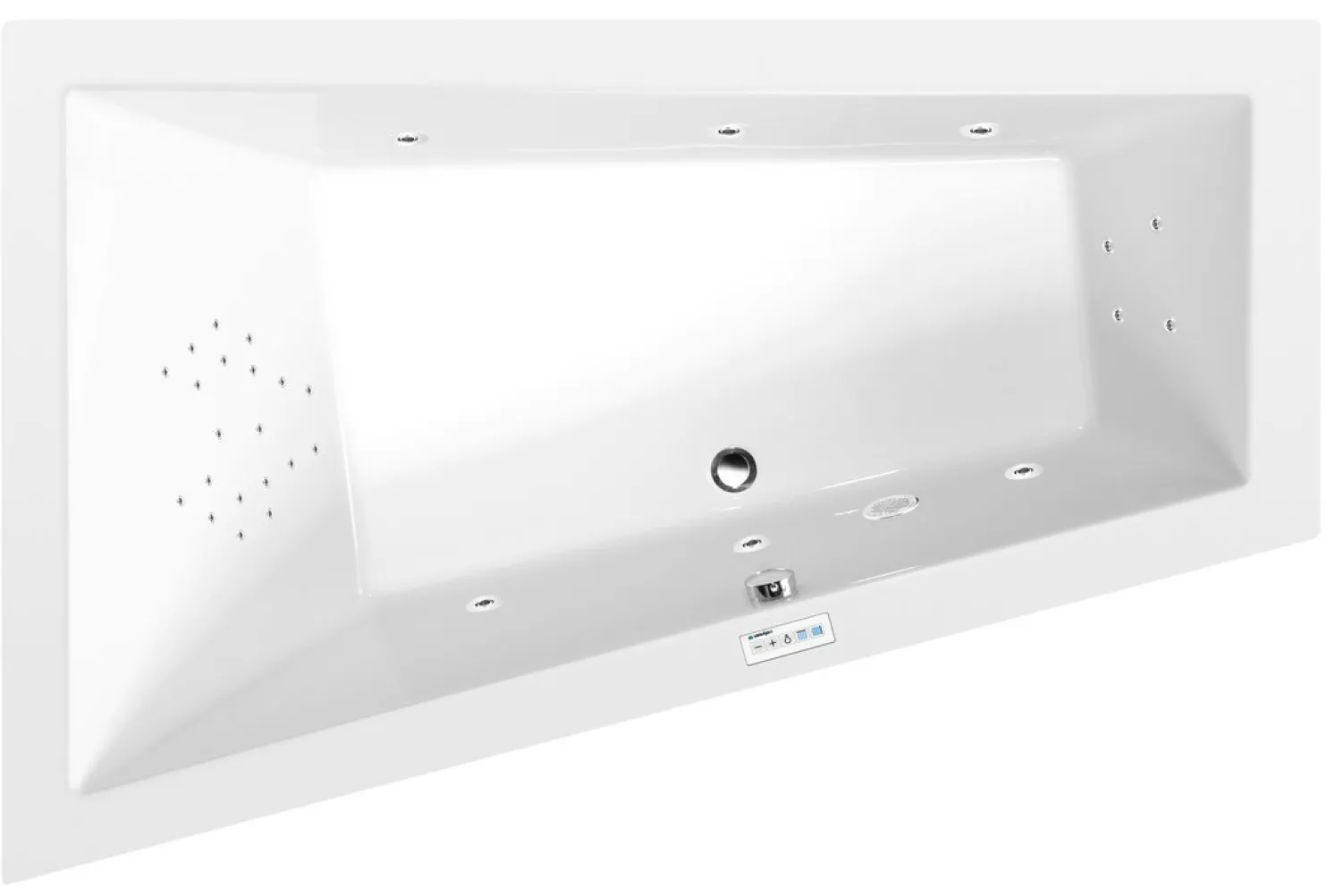 Poreamme Interia Triangl Highline Hydro, 1800x1200x500mm, vasen, 350l, valkoinen