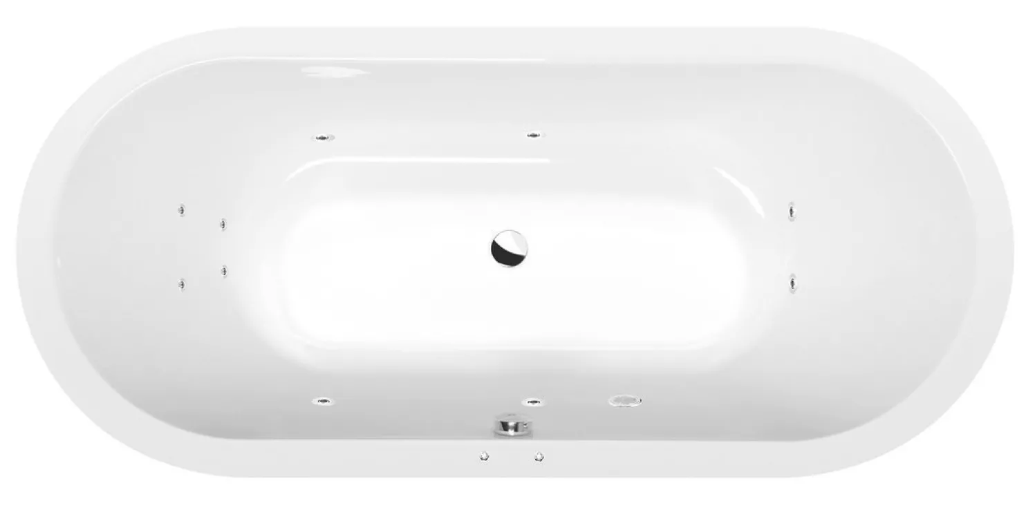 Poreamme Interia Viva Active Hydro, 1750x800x470mm, 235l, valkoinen
