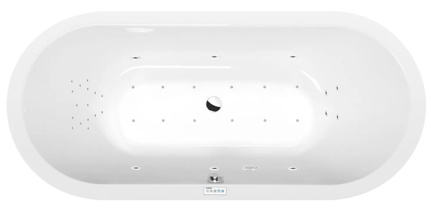 Poreamme Interia Viva Highline Hydro-Air, 1850x800x470mm, 267l, valkoinen