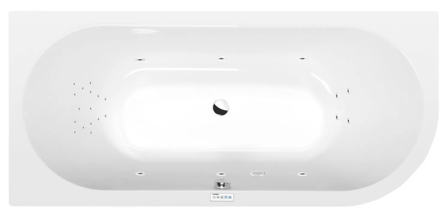 Poreamme Interia Viva Highline Hydro, 1750x800x470mm, vasen, 235l, valkoinen