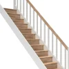 Portaat Dolle Paris, 2805mm, suora, porraskaiteella, umpinainen malli, valkolakattu tammi