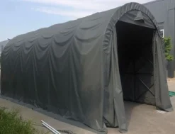 Pressutalli Prohall XXL 4,5x9m oviaukko 4.3x2.88m 500g/m2 harmaa