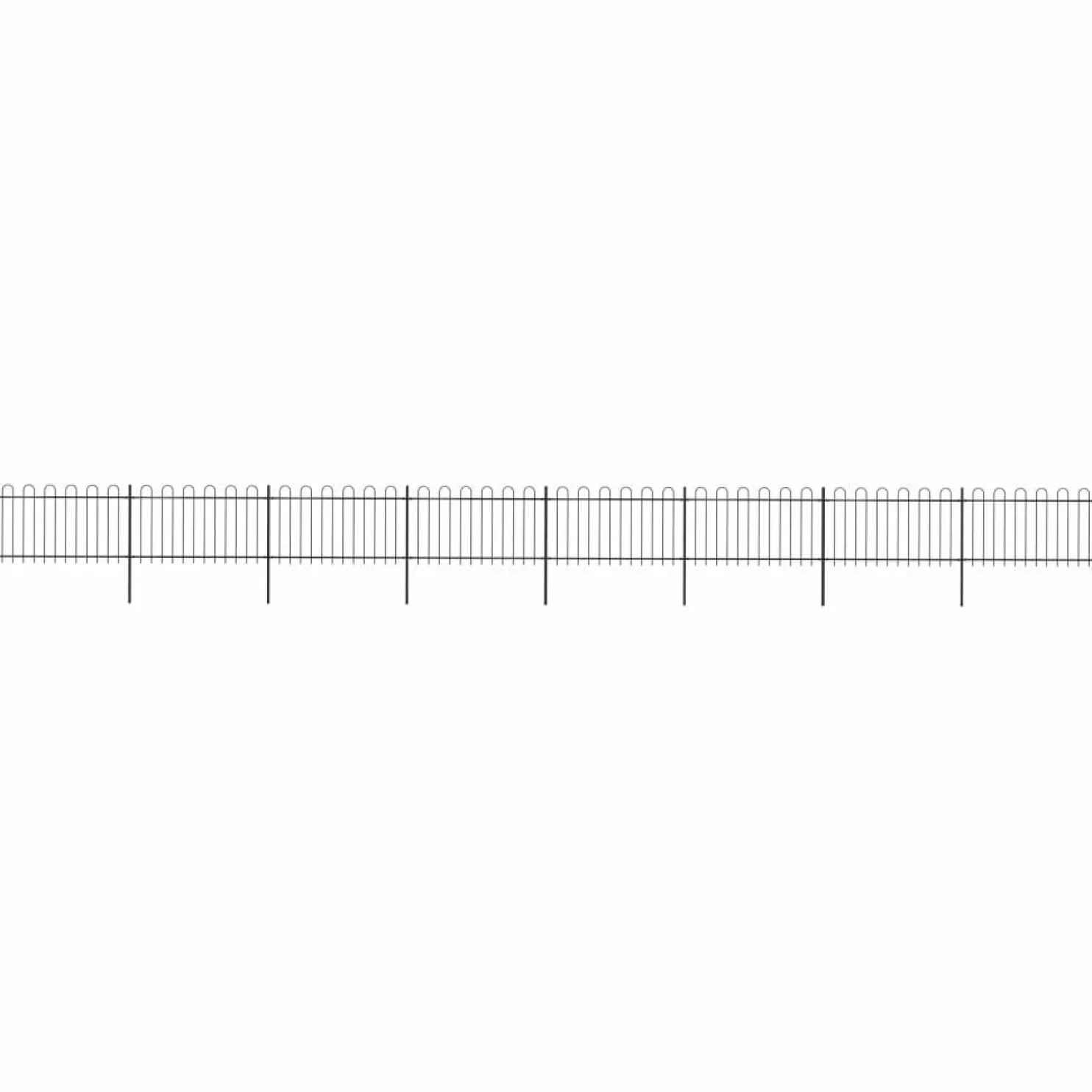 Puutarha-aita kaarikärjillä 13.6x1m teräs musta