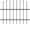 Puutarha-aita keihäskärjillä teräs (0.75-1)x10.2m musta