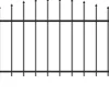 Puutarha-aita keihäskärjillä teräs (0.5-0.75)x10.2m musta