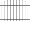 Puutarha-aita keihäskärjillä teräs (1.25-1.5)x5.1m musta