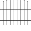 Puutarha-aita keihäskärjillä teräs (0.75-1)x13.6m musta