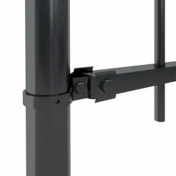 Puutarha-aita keihäskärjillä 5.1x0.8m teräs musta