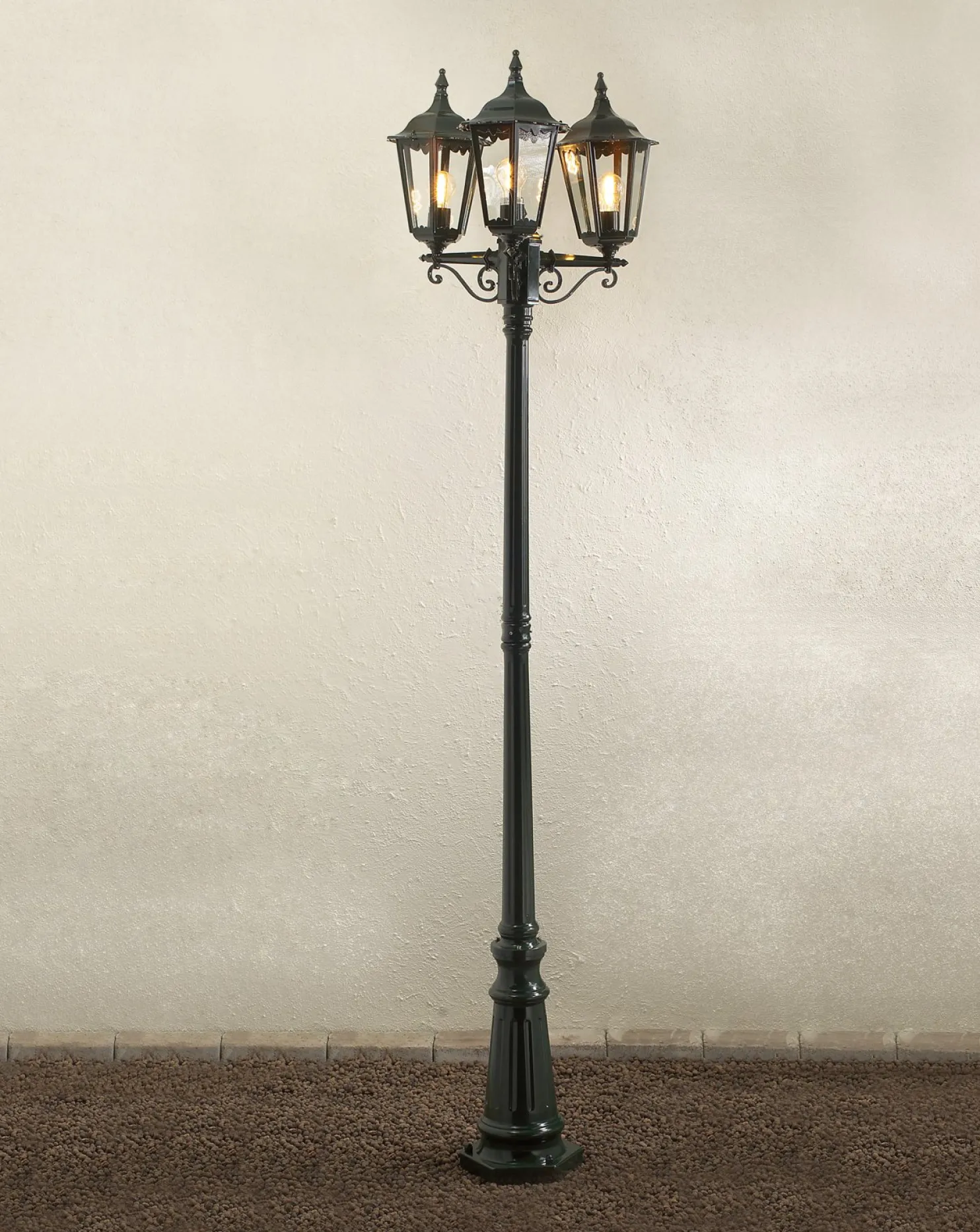 Pylväsvalaisin Konstsmide Firenze 7217-600 575x575x2200 mm 3-haarainen vihreä