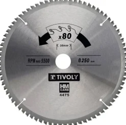 Pyörösahanterä Tivoly 254 × 30 × 3,0/2,0mm kovapuulle