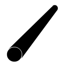 Pyörötanko teräs Ø180 mm S355J2 pituus 6 m