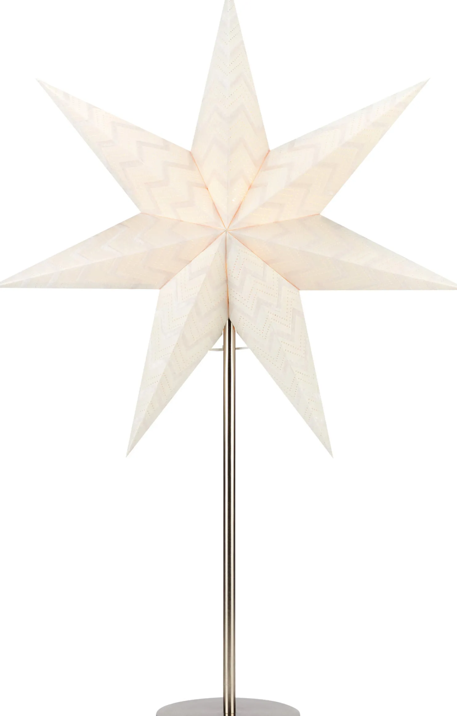 Pöytätähti Markslöjd Admira 45cm E14 teräs/valkoinen